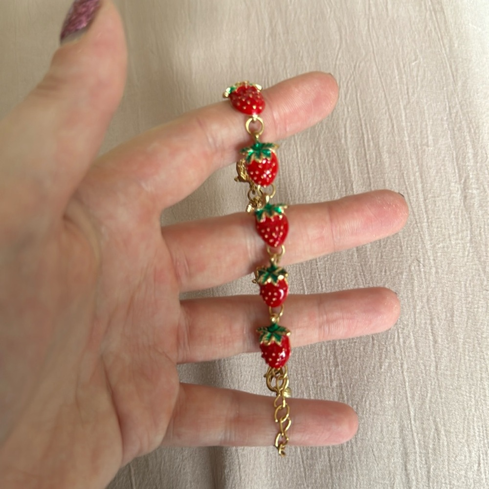 Shein Strawberry Bracelet - Picture 2 of 3